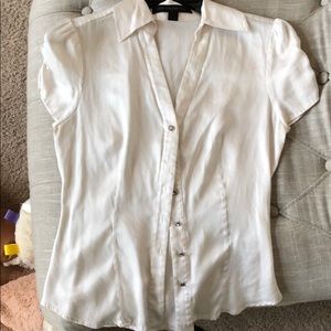 White express button up short sleeve shirt